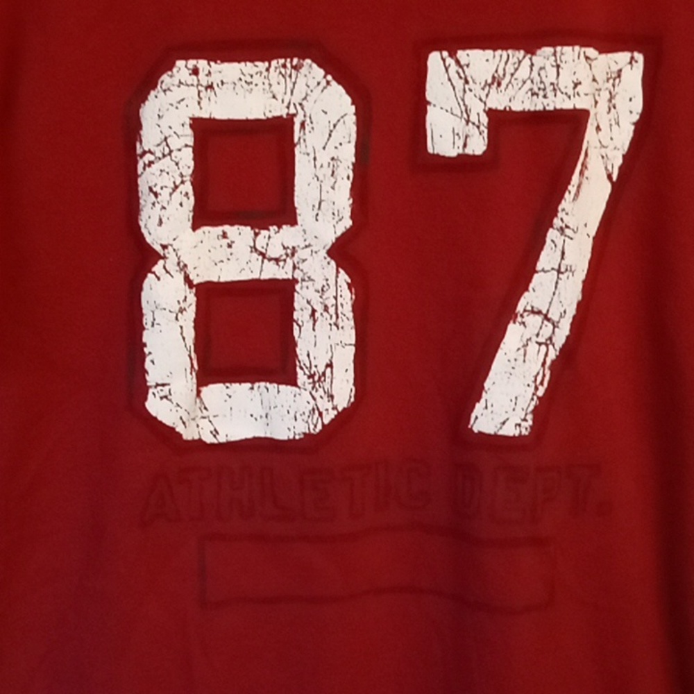 Aeropostale Red "87" Graphic Tee – Soft & Comfy Cotton - Picture 2 of 4